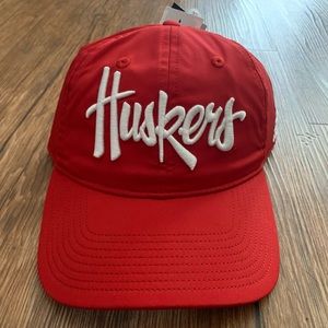 Nebraska Huskers Red Adidas Adjustable Hat